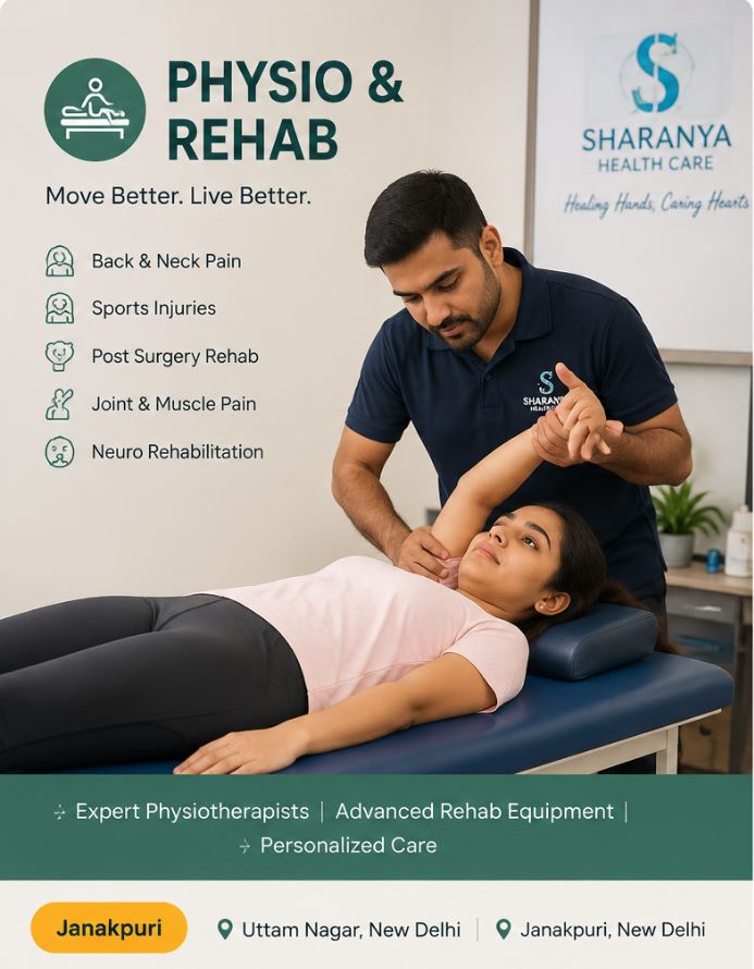 Physiotherapy and rehabilitation at Sharanya Healthcare, Janakpuri, West Delhi