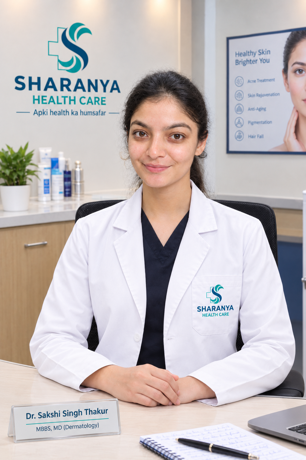 Dr. Sakshi Singh, lady dermatologist at Sharanya Skin Clinic, Uttam Nagar