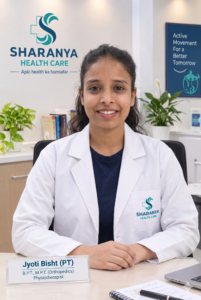 Dr. Jyoti Bisht, MPT, lady physiotherapist at Sharanya Physio & Rehab Center, Janakpuri